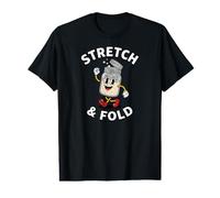 Sourdough Bread Baker Stretch and Fold Retro Cartoon T-Shirt Graphique avec Valeur