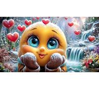 Souriant-Visage Puzzle de 1000 pièces pour Jouets d'enfants Jeux stimulants et cérébraux Décoration 75x50cm/1000pcs