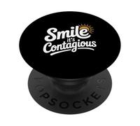 Souriez, C'est Une Ambiance Amusante et Positive contagieuse PopSockets PopGrip Adhésif