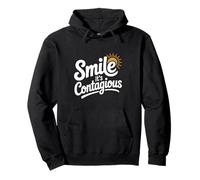 Souriez, C'est Une Ambiance Amusante et Positive contagieuse Sweat à Capuche