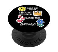 Souriez et sachez Que Le Roi Vous Aime Jésus est Mon Roi chrétien PopSockets PopGrip Adhésif