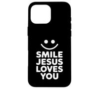 Souriez, Jésus vous aime, drôle de foi chrétienne Coque pour iPhone 16 Pro Max