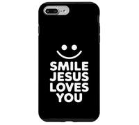 Souriez, Jésus vous aime, drôle de foi chrétienne Coque pour iPhone 7 Plus/8 Plus