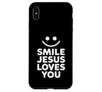 Souriez, Jésus vous aime, drôle de foi chrétienne Coque pour iPhone XS Max
