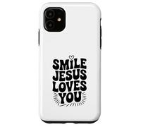 Souriez, Jésus Vous Aime, Foi chrétienne, Source d'inspiration Coque pour iPhone 11