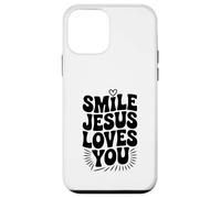 Souriez, Jésus Vous Aime, Foi chrétienne, Source d'inspiration Coque pour iPhone 12 Mini