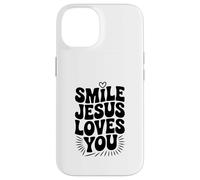 Souriez, Jésus Vous Aime, Foi chrétienne, Source d'inspiration Coque pour iPhone 14