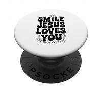 Souriez, Jésus Vous Aime, Foi chrétienne, Source d'inspiration PopSockets PopGrip Adhésif