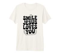 Souriez, Jésus Vous Aime, Foi chrétienne, Source d'inspiration T-Shirt Haut de Gamme