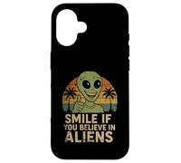 Souriez si vous croyez aux extraterrestres, amateurs de science-fiction Coque pour iPhone 16