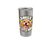 Souriez Un Peu Plus Avec Ce Chiot Heureux Gobelet isotherme en acier inoxydable double paroi
