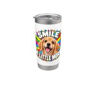 Souriez Un Peu Plus Avec Ce Chiot Heureux Gobelet isotherme en acier inoxydable double paroi