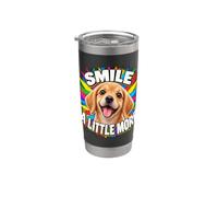 Souriez Un Peu Plus Avec Ce Chiot Heureux Gobelet isotherme en acier inoxydable double paroi