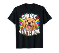 Souriez Un Peu Plus avec Ce Chiot Heureux T-Shirt Graphique avec Valeur