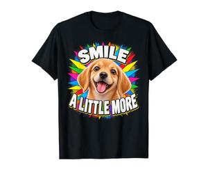 Souriez Un Peu Plus avec Ce Chiot Heureux T-Shirt Graphique avec Valeur