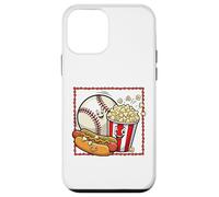 Sourire Baseball Popcorn et Hot-Dog Cartoon Apparel Coque pour iPhone 12 Mini