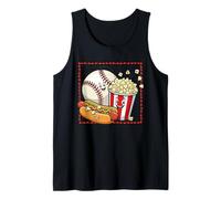 Sourire Baseball Popcorn et Hot-Dog Cartoon Apparel Débardeur
