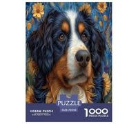Sourire Chien Puzzles 1000 Pièces Cadeau Unique Jeu Éduchatif Challenge Toy À De Qualité Supérieure Peinture Art pour Adultes Enfants 70x50cm/1000pcs