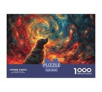 Sourire chien1000 Piece Jigsaw Puzzles for Adults and Kids Family Game Merveilleux Ciel étoiléFun and Challenging Home Decors Great Gift Idea70x50cm/1000pcs
