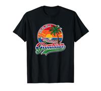 Sourire comme Un Coucher de Soleil Tropical gambien Amour Gambie T-Shirt Graphique avec Valeur