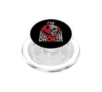 Sourire confus Je suis brisé Maladie Invisible Je Vais Bien PopSockets PopGrip pour MagSafe