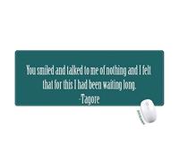 sourire de guérison qoutes attend des gens célèbres tapis de souris large cousues bords mat étendu game bureau