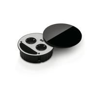 Sourire Double Prise USB , Einbausteckdosenelemente, Verre Noir