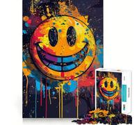 Sourires sur des Visages colorés Puzzle de 1000 pièces pour Adultes pour stimuler Le Cerveau, se détendre et créer des Souvenirs inoubliables 38x26cm