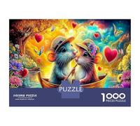 Souris 1000 Pièce Souris dans Un Bateau sous Le soleils Carton Robuste Puzzle Classique pour Adultes Enfants Difficile Décompression 38x26cm/1000pcs