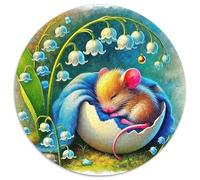 Souris 1000 Pièces Puzzle Circulaire Arts créatifs Puzzles Classiques Puzzle Rond Créatif Jeu D'Intelligence De l'art De La Décoration Moderne 1000pcs (67.5x67.5cm)