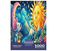Souris 1000 Pièces Souris Between Sun and Moon in Cosmos Puzzle Défi Jouet Jeu Familial Décoration D'intérieur pour Adulte Adultes Cadeaux 70x50cm/1000pcs