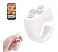 Souris à distance Bluetooth avec anneau de doigt - Rechargeable sans fil - Mini TikTok - Télécommande ergonomique - Vidéo courte / Déclencheur de caméra / e-book - Pour téléphone et tablette iOS