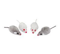 Souris à poils longs avec bruitage Kerbl (x4) Gris TU