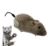 Souris à remonter - Jouet pour chat 16 cm | Jouet en peluche ABS - mécanique interactif pour animaux de compagnie pour chats, compétences de chasse, divertissement amusant, exercice de jeu en in