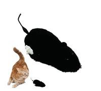 Souris à remonter - Souris de chasse interactive, jouet de course réaliste, mouvement en peluche, jeu de chasse amusant, simulation de souris mobile, activité de jeu passionnante pour chats