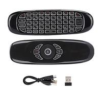 Souris Air Fly sans Fil avec Télécommande, Clavier et Souris 2-en-1 Légers avec Deux Voyants Lumineux Colorés, Récepteur Bluetooth, Capteur G à Trois Axes