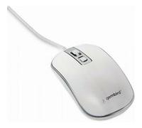 Gembird Souris Wired Optical Mouse USB White Silver