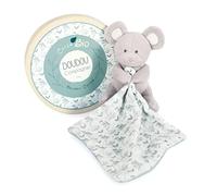 Doudou et Compagnie - Doudou souris DOUDOU BOTANIC BIO - coton bio - vert olive 15 cm