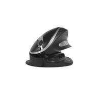 Souris Ergonomique Verticale Ajustable BakkerElkhuizen Oyster Mouse BNEOYM - Laser 1200 DPI, 6 Boutons, Ambidextre, USB Type-A, Noir/Argent, Câble 1.5m