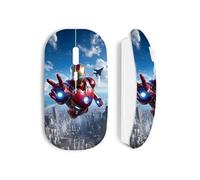 Souris blanc Sans Fil Iron Man Attaque