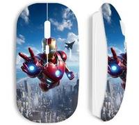 Souris blanc Sans Fil Iron Man Attaque