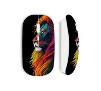 Souris blanc Sans Fil Lion Majestueux Coloré