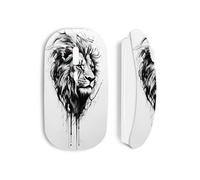 Souris blanc sans Fil Regal Roar Majestic Lion Tattoo Maniacase Blanc G