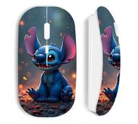 Souris blanc Sans Fil Stitch mignon 3D art