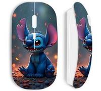 Souris blanc Sans Fil Stitch mignon 3D art Maniacase G