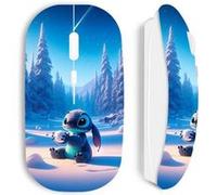 Souris blanc Sans Fil Stitch mignon neige étoilée 3D
