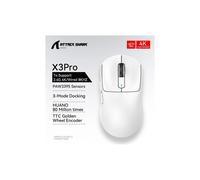 Souris Bluetooth Attack Shark X3 PixArt PAW3395, connecteur trimode - X3Pro Blanc-4K
