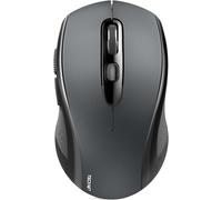 Souris Bluetooth sans Fil 3 Modes (BT5.0/3.0+2.4G) Ergonomique Souris avec Récepteur Nano USB, 4000 DPI Réglable Optique Wireless Mouse pour Ordinateur, Laptop, Mac, PC, Windows, Gris