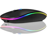 Souris Bluetooth Sans Fil (Bluetooth 5.1 + Usb 2,4 Ghz) Led Dual Mode - Rechargeable - Souris De Bureau Optique Sans Fil Pour Ordinateur Portable, Macbook Air Pro, Ipad, Pc, Ordinateur, Bureau, Souri