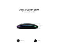 Souris Bluetooth sans fil double plate LED/batterie rechargeable/jusqu'à 1600 DPI